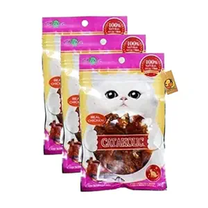 Foodie Puppies Neko Cataholic Treat for Cats and Kittens with Multi-Packs, 50gm (Spiral Soft Chicken & Fish, Pack of 3)