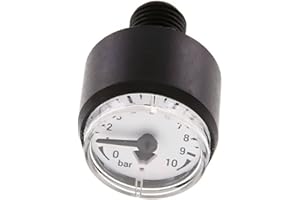 FITTINGSTORE Mini manomètre horizontale, classe 4.0 Air Comprimé Manomètre