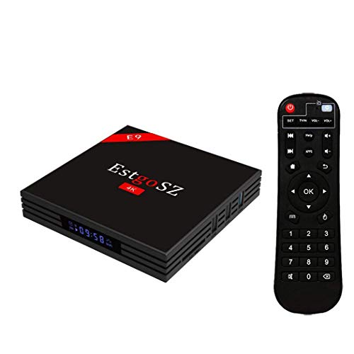 EstgoSZ Android 7.1 Smart TV Box, 4GB + 64GB, RK3328 Quad Core CPU, Soutien 4K Ultra HD 2.4 5G Bi-Bande WiFi / Bluetooth 4.0 / USB 3.0 / 3D /HDMI 2.0 pour Home Cinéma Jeu Vidéo Divertissement