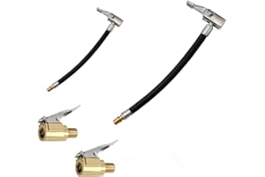 NAISFEI 2 Stück Ventilverlängerung , 20/30cm Autoventil Adapter mit 2 Hebelstecker Reifenfüller Schlauch Tire Kompressor Verlängerung Ventilstecker Ventil Extender Universal Werkzeug Auto Fahrrad Motorrad