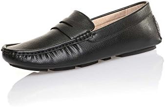 BLZ jeans - Bobbies moccasin black leather effect - Size: 45, Color: Black