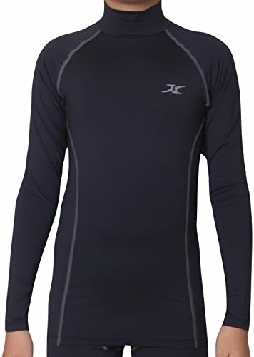 Thermal Underwear Kids Mock Turtleneck Shirts Compression Tops Base Layer NLK BK S