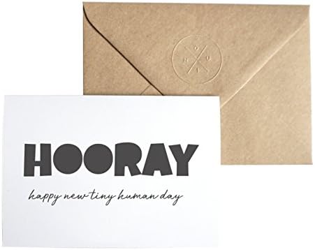 Funny New Baby Card Hooray Happy New Tiny Human Day