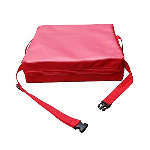 Zicac Dismountable Adjustable Harness Baby Toddler Infant Dining Chair Booster On the Go Booster Seat Bag Travel Storage Chair (Red)