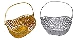 BOXO Decorative Basket (Set of 2 Pcs) Decorative Baskets and Trays for Packing Gifts, Chocolate 15 Gm Golden Pack of 1