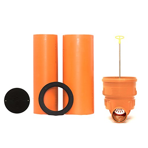 KG Schacht Abwasserschacht Schachtboden mit Rückstauklappe DN400/DN160 - Rohr DN400, DN315 - Deckel DN315 - Kanal Entwässerung Komplett SET