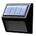 Produktbild UEB 6 LED Wandleuchten, LED Solar-Wandstrahler, Solarbetriebene LED mit Bewegungsmelder Wasserdicht für Wand, Garten, Terrasse, Treppen usw (Weiß)
