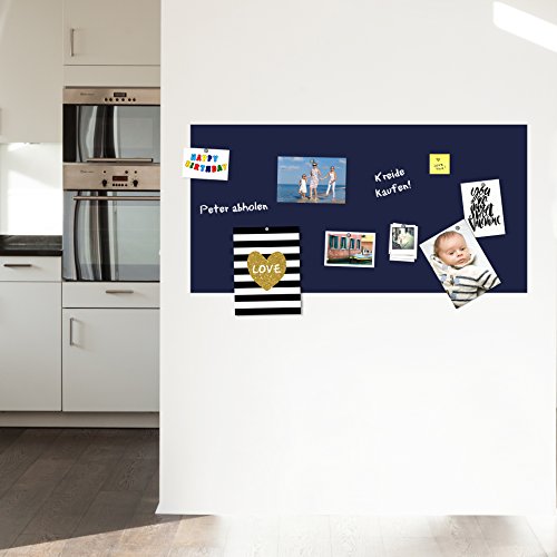 selbstklebende magnetische Tafelfolie Wandtafel Kreidetafel - blau 100x50 inkl. 2 Kreidestiften