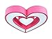 Produktbild Deckenleuchte Herzen Rosa Mädchen Farbwechsel Babylampe Decke Lampe LED Baby Kinderlampe Modern Kinderzimmerlampe Deckenlampe Pink Für Kinderzimmer Babyzimmer Schlafzimmerlampe In Schlafzimmer 58 CM (B)
