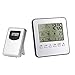 Produktbild Flushzing Wireless-LCD-Digital-Thermometer-Hygrometer Innen Außen-Wetterstation-Temperatur-Feuchtigkeits-Messinstrument Wettervorhersage Wecker