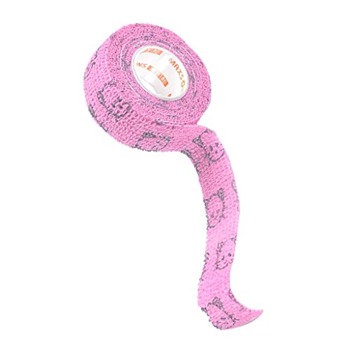 Baoblaze First Aid Elastic Self Adhesive Cohesive Wrap Bandage Self Adherent Tape Roll Soreness Sprains Swelling Tape 1'' 2'' 3'' 4'' Wide - Total Length 5-Yards