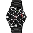 Black Dial Rubber Strap Stylish Analog Watch for Men-TIRG
