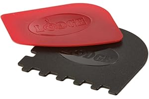 Lodge - Lot de 2 grattoirs de nettoyage pour poêles et cocottes en fonte