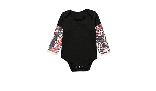 Akdsteel Baby Boy Long Sleeve Tattoo Romper Pure Cotton Jumpsuit Playsuit One Pieces Outfit Gift For Beauty Amazon In Clothing Accessories