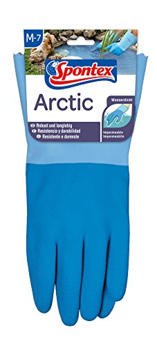Spontex Arctic Arbeitshandschuhe, für grobe Arbeiten bei Nässe und Kälte, wasserdicht und langlebig, aus Naturlatex, Größe M, 1 Paar