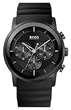 Hugo Boss Black Mens Black Rubber Chronograph Watch 1512639