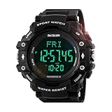 JullyeleDEgant ST02 Männer Outdoor Sport Smartwatch Herzfrequenz-Tracker Smart Watch Runde Dial Rubber Strap Digital Armbanduhren Passometer