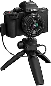 Panasonic Lumix G100 4K Mirrorless Vlogging Camera (Black) with Tripod Grip, Built-in Mic & 12-32mm Lens, Micro Four Thirds Sensor, Flip Screen, 5-Axis is, 4K 24p 30p Video (DC-G100VGW-K)