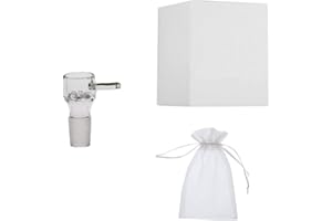 JINNUO Bong Bowl 14.5mm /18.8mm Bol En Verre Mâle Avec Écran De Neige Bol Bol De Tabac Pour Bong Fumer Tuyaux (Clair, 14.5MM)