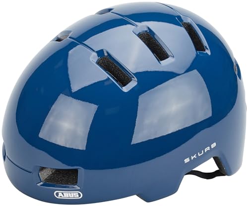 ABUS Casco da città Skurb - Casco da bici robusto per l'uso quotidiano, il pattinaggio, la BMX o il longboarding