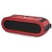 Price comparison product image MoKo Carrying Case for Beats Pill+, Premium Vegan PU Leather Protective Cover Sleeve Skins for Dr. Dre Beats Pill Plus Portable Bluetooth Speaker, with Holding Strap & Carabiner, RED