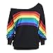 Produktbild IMJONO Mode Frauen Langarm Cord Patchwork Oversize Jacke Windbreaker Mantel Frühling Herbst Winter Stilvoll Bequem Outwear(EU-36/CN-M,Schwarz)