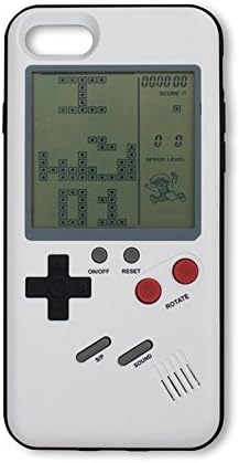 2-in-1: Game Console + Cover Case, Game Phone Case in Gameboy Retro Look for iPhone 7/8 (White)
