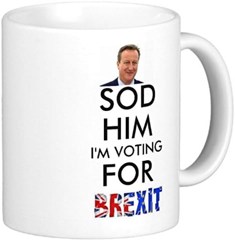 Novelty MUG ≈ SOD HIM I'M VOTING FOR BREXIT ≈ a fun anti cameron leave EU exit out vote no in the referendum gift mug A novelty keep calm and carry on style tea or coffee mug for any father, son, husband - A fun gift for Christmas or Birthday and a fine Mothers or Fathers Day present - listing category: gift gifts mug mugs cup cups