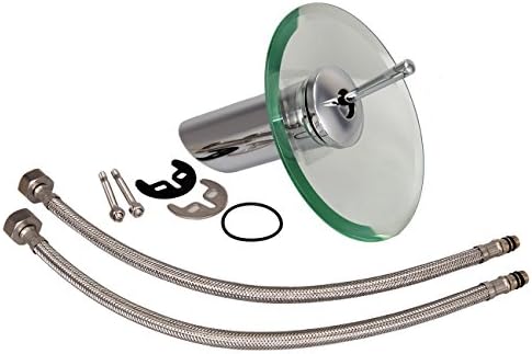 Euroeshop Glass Waterfall Spout Basin Sink Tap Faucet Kitchen Bathroom Vessel Tub Modern Style