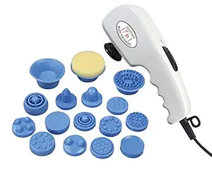 Ozomax BL-182-PR Pro Massage Apparatus with 17 Attachments (White)