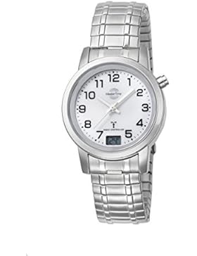Master Time Funk Basic Series Damenuhr MTLA-10307-12M mit Zugband, Edelstahl-Zugband Armbanduhr Silber