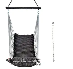 Kkriya Home Decor  Swing Jhula for Home Adult Balcony Garden Indoor Outdoor (Full, Black1)