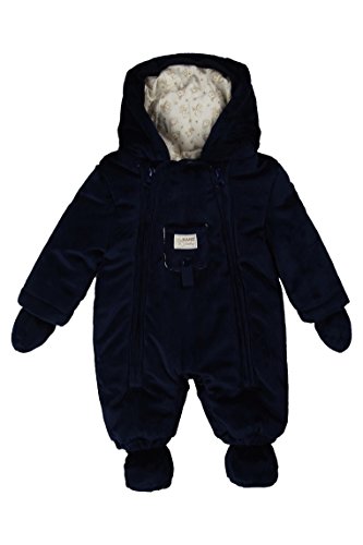 Kanz Unisex Baby Overall m. Kapuze + abnehmbaren Fäustlingen 0003508 Hooded Long Sleeve Snowsuit, Blue (dress Blue Blue 3043), 3-6 Months (Manufacturer size: 68)