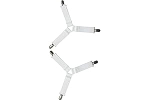 ZDHOSTY Bed Sheet Clips 4pcs Bed Sheet Holder Corner Triangle Mattress Cover Clips Bed Sheet Fasteners Mattress (2pcs 3 collets, white)