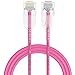Price comparison product image SAMZHE 1.5M CAT.6A Ultra Slim & Soft Ethernet Gigabit LAN Patch Network cable (RJ45) 10/100/100 / 10000Mbps | UTP | Compatible with CAT.5 / CAT.5e / CAT.6A / CAT.9 for Switch / Router / Modem / Patch Panel / Access Point / Server / Patch Panels Pink