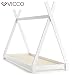 Produktbild VitaliSpa Kinderbett Tipi Kinderhaus Indianer Zelt Bett Kinder Holz Haus Schlafen Spielbett Hausbett 90x200