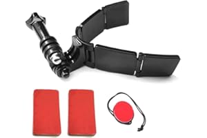 REFLEX CAMERA Motorcycle Helmet Chin Mount Kit – Universal POV Action Camera Holder compatible with GoPro, Insta360, SJCAM – Adhesive Curved Base, Secure & Adjustable for Full Face Helmets