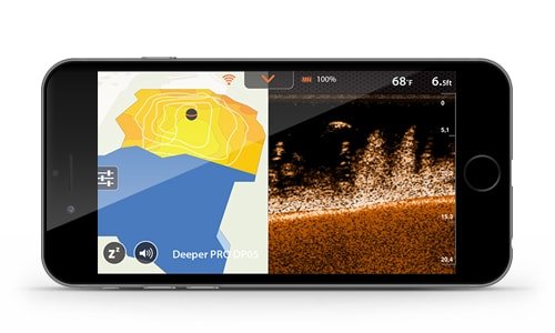 Deeper Sonar Smart PRO Set WiFi + Supporto per Smartphone Echo Lot POS