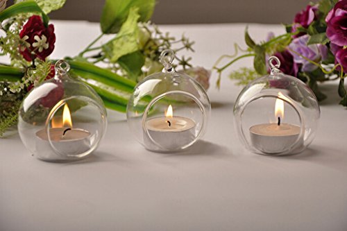 Gazechimp 4-Zoll Transparent Glas Vase Hängevase Flasche Für Pflanzen Blumen Tisch Haus Dekor - 9