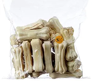 Sage Square Pressed Rawhide Bone Treat for Healthy Dog Heathcare (5 Inch) (Pack of 500grm Bones)