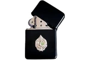 BRIGADE UK Argyll And Sutherland Highlanders Combat Black badged windproof lighter with Silver plated badge