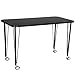 Produktbild SONGMICS Mobiler Schreibtisch Computertisch Bürotisch mit Rollen PC Tisch 119,5 x 75 x 60 cm (B x H x T) Mattschwarz LWD15BK