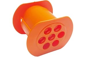 NIWWIN One Press Cevapcici Maker Hot Dog Maker Fabricant manuel de saucisses avec 7 trous, bricolage maison presse-bande de viande Kit de remplissage de viande Barbecue Grill Accessoires (ORANGE)