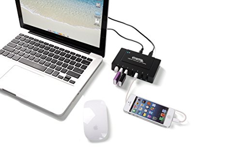 Plugable USB 2.0 7-Port Hub und Schnellladegerät mit 60W Netzteil für EU und GB (BC 1.2 Aufladefunktion für iOS, Android, Windows Mobile uvm.) - 2