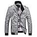Produktbild TWBB Herren PU Leder Jacke mit Fleecefutter Slim Fit Vintage Klassisch Blusen Jacket Lederjacke Windbreaker Mit Reißverschluss