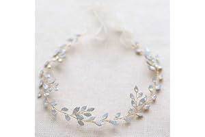 IDEAL SWAN Tocados de Boda Díadema Novia Pelo Novia Tiara Adornos Corona Flores Perla y Cristal