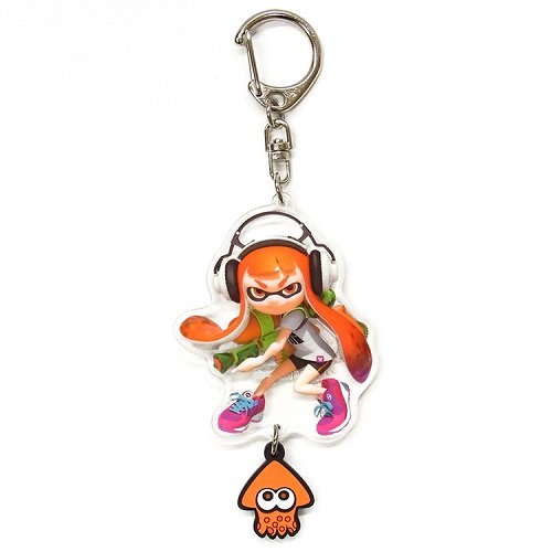 Preisvergleich Produktbild Splatoon Girl (mit Kanone) Schlüsselanhänger, Gummi / Acryl