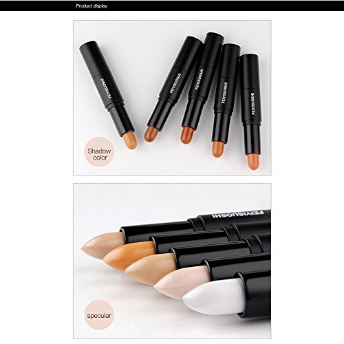 2 in1 Double Ended Make-up Concealer Coverstick Highlight & Contour Stick Gesicht Kontur Highlighting Correctors Cover Up Stick Kaschiert alle Flecken von Haut Molie - 5