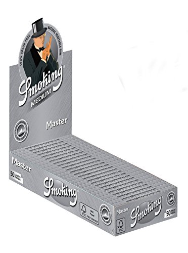 Smoking Master 1 1/4 Medium Size Zigarettenpapier Silber 1 Box (25x)
