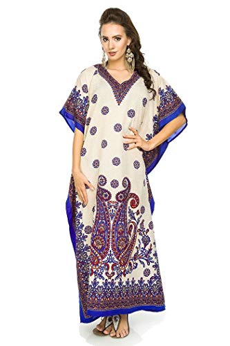 Looking Glam Nuevo para Mujer Muy Grande Maxi Kimono Túnica Kaftán Vestido Kaftán tamaño Libre
